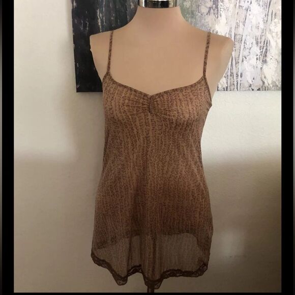 VINTAGE VICTORIA’S SECRET Python Print Mesh Stretch Nightie Lingerie SIZE SMALL - Picture 1 of 11